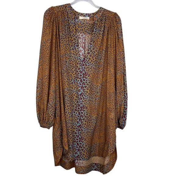 Ulla Johnson Nerissa Coverup Mini Dress Leopard Print in Ocelot Size Small - Picture 1 of 7